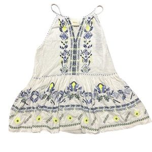 Anthropologie Maeve Embroidered Tank